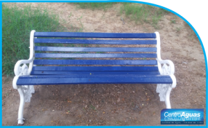 fotografía de silla del Lago Chilicote restaurada y pintada