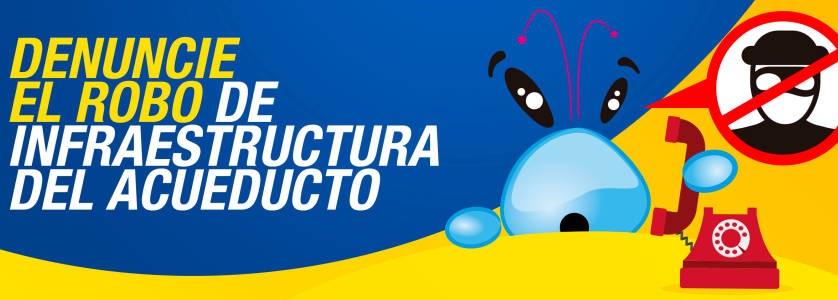 Yosi con un texto que dice: denuncie el robo de infraestructura Diseño de Yosi con un texto que dice: denuncie el robo de infraestructura