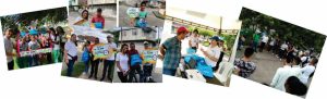 collage de fotos de la actividad donde se ven funcionarios de la empresa con mensajes alusivos ala campaña