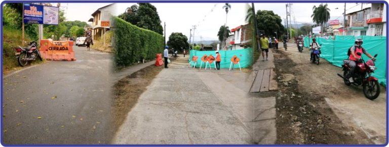 Imagen representativa de paso vehicular por un carril en la vía la Rivera