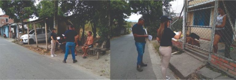 Imagen representativa de personal de Centroaguas socializando obras a la comunidad de La Rivera y Cienegueta
