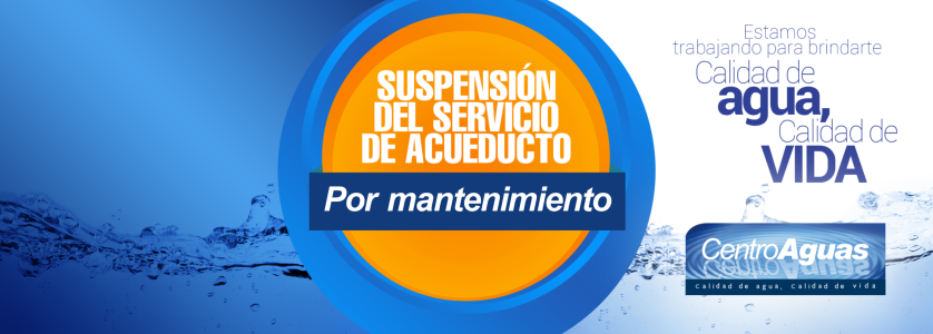 Imagen representativa de suspensión del servicio de acueducto por mantenimiento