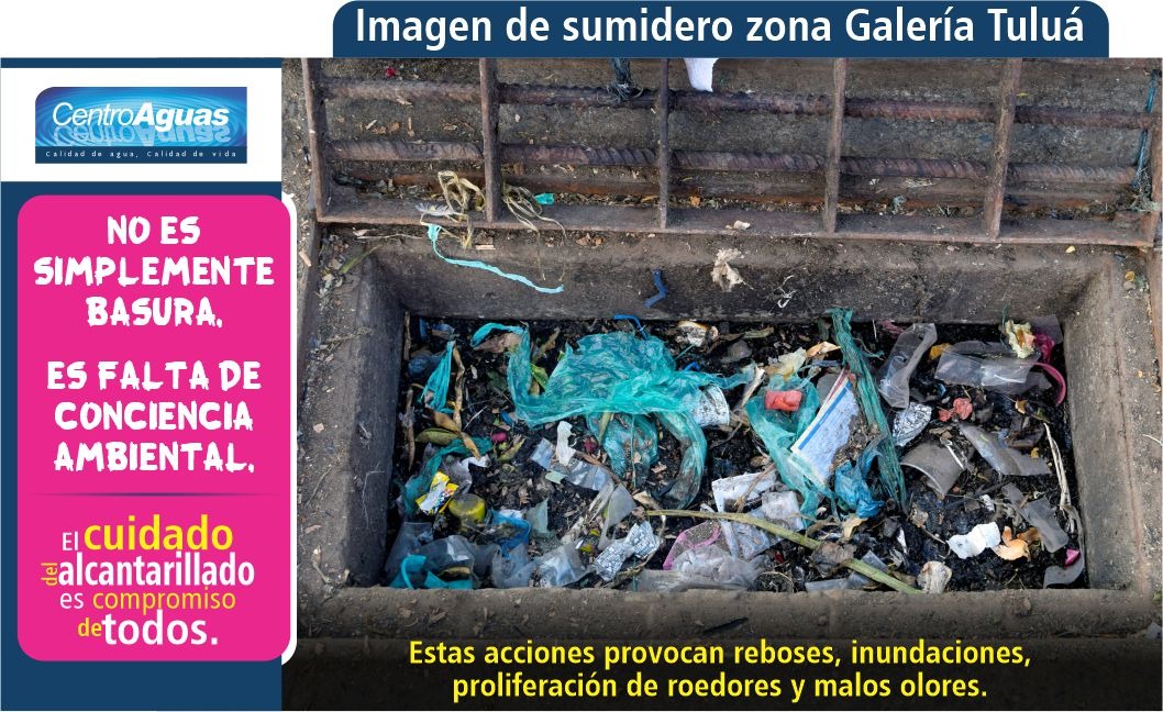 Imagen representativa de un sumidero colapsado