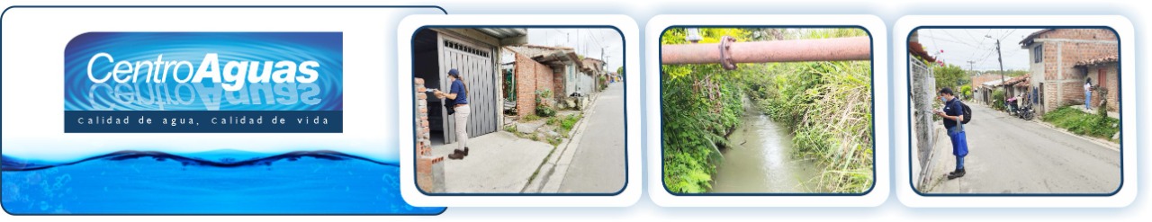 funcionarios de la empresa realizando visitas a los residentes de Cienegueta diseño con tres imágenes que corresponden a funcionarios de la empresa realizando visitas a los residentes de Cienegueta