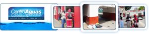 diseño de tres imágenes del personal de la empresa y Veolia Aseo Tuluá visitando establecimientos para realizar capacitación