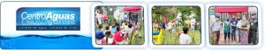 Diseño con tres fotografías de la entrega del parque