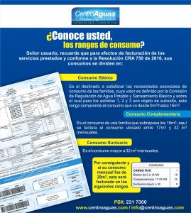 ¿Conoce usted, los rangos de consumo?