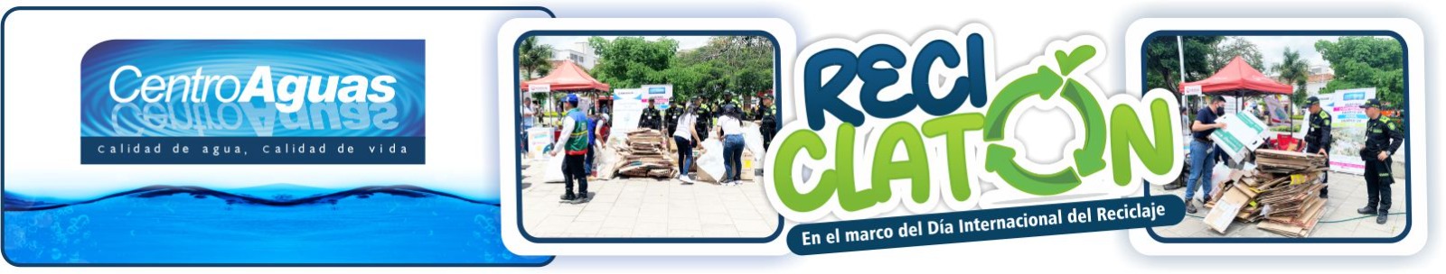 Gran Reciclatón en la Plaza Cívica Batalla de Boyacá Diseño con imágenes del reciclatón en la Plaza Cívica