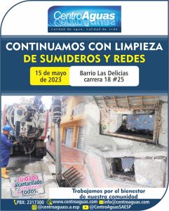 Continuamos con limpieza de sumideros y redes barrio Las Delicias