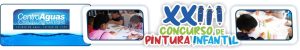 Diseño con fotografías de niños pintando en el concurso de pintura infantil