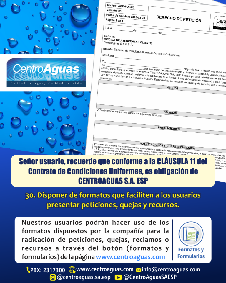 Descarga formatos para presentar PQRS desde nuestra página web