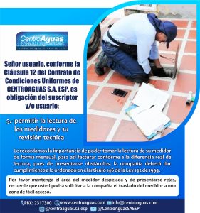 Importancia de permitir la lectura del medidor