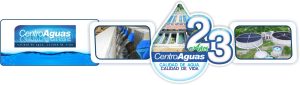 Diseño con dos imágenes de la empresa y el logo de los 23 años