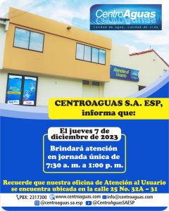 Jornada de atención jueves 7 de diciembre de 2023