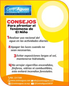 Consejos para afrontar el fenómeno de El Niño