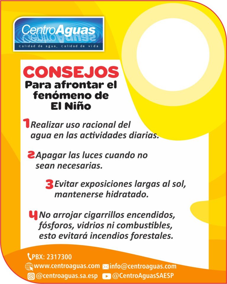 Consejos para afrontar el fenómeno de El Niño