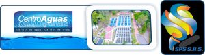 Imagen que representa la planta de tratamiento de agua potable y el logo de la empresa que realizará la encuesta