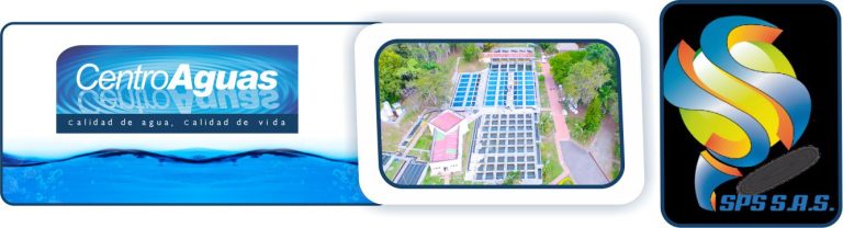 Imagen que representa la planta de tratamiento de agua potable y el logo de la empresa que realizará la encuesta
