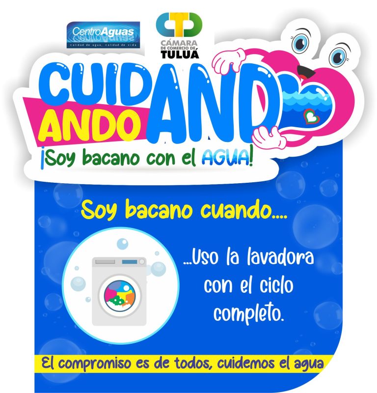imagen invitando a usar la lavadora con el ciclo completo, para cuidar el agua