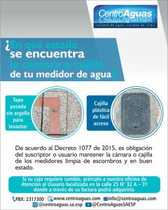 Estado de la cámara o cajilla del medidor