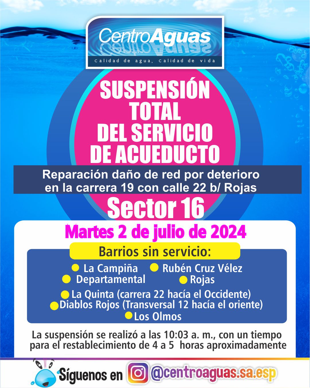 Diseño de suspensión del servicio