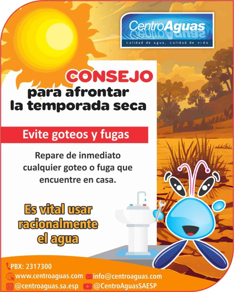 Consejo para afrontar la temporada seca - Evite goteos y fugas
