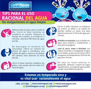 Tips para el uso racional del agua