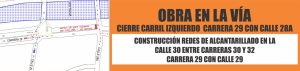Diseño con mapa de cierre de vía