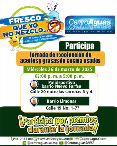 Jornada de recolección de aceite de cocina usado / 26 de marzo de 2025