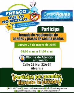 Jornada de recolección de aceite de cocina usado / 27 de marzo de 2025