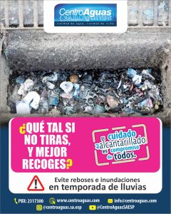 Evite reboses e inundaciones en temporada de lluvias