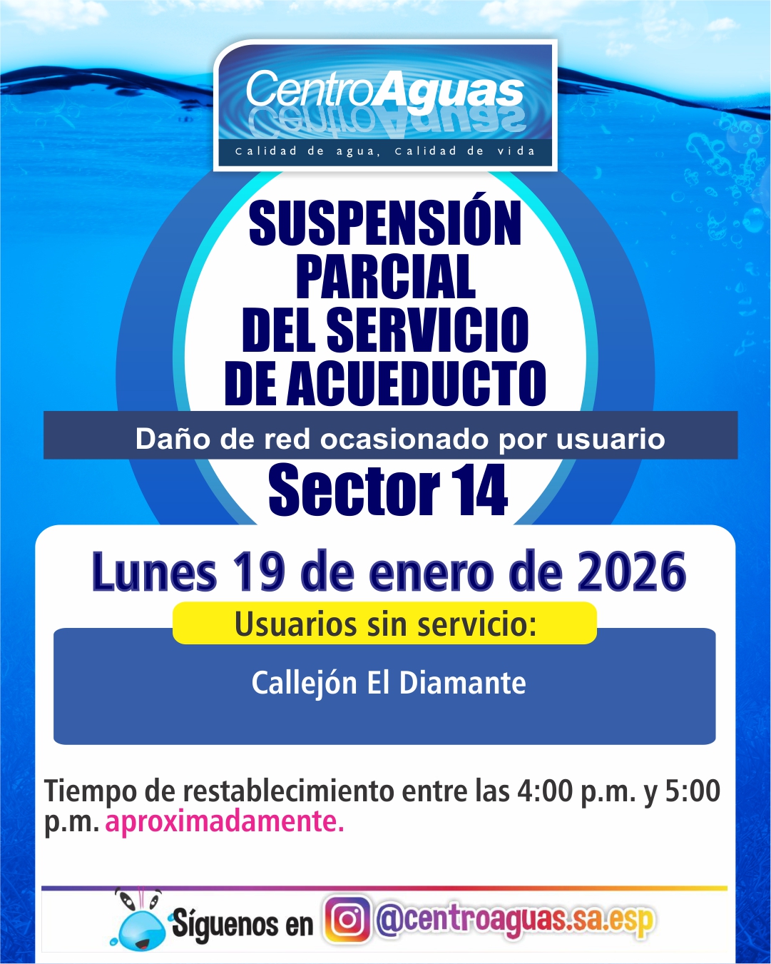 Diseño suspensión del servicio
