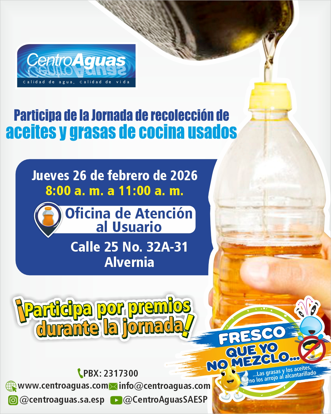 Jornada de recolección de aceite de cocina usado