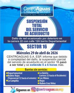 Se extiende suspensión en el sector 16 y pasa a ser total